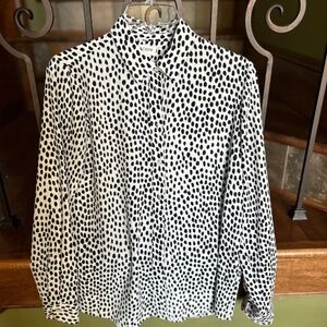 JCrew long sleeve shirt, Size XS, animal print